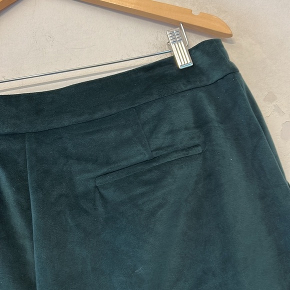 Maison d’ Amelie Hunter green velvet feel pants Gold button accents size 10 EUC - Picture 6 of 8